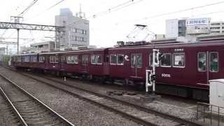 阪急電鉄 3300系 3305F C#3817 CP MG 撤去車組み込み 準急 梅田行き 7300系VVVF化リニューアル車 7322F 準急 河原町行き 高槻市駅 20150509