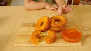 Mozzarella Onion Rings| No bake| Easy Recipe| Com's Kitchen