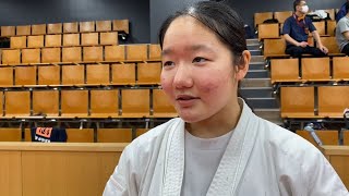 【新極真会】第26回全関東空手道選手権大会　女子軽量級　優勝インタビュー　角川夏海　SHINKYOKUSHINKAI KARATE