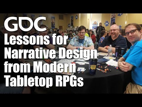 Lessons for narrative design from modern tabletop roleplaying games