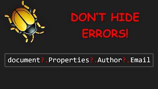 This DOESN'T Prevent Errors - It Hides Them!
