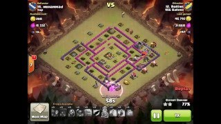 Clash of Clans TH8 vs TH8 (GoWiPeLo) Golem, Wizards, Pekka \u0026 Balloon