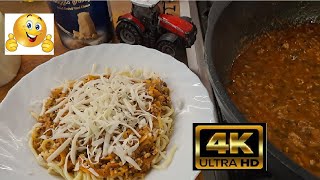 23 perc alatt elkészült PARASZTSONKÁS HÚSOS SPAGETTI bazsalikommal bolognai 