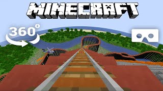 Volcanic Roller Coaster in 360° - Minecraft [VR] 4K 60FPS