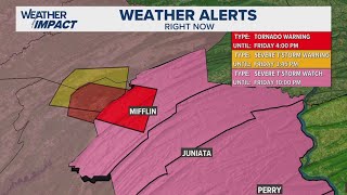 Tornado warning issued Friday for parts of Mifflin County