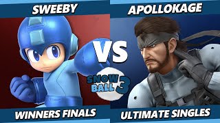 Snow Ball 3 WINNERS FINALS - Sweeby (Mega Man) Vs. ApolloKage (Snake) Smash Ultimate - SSBU