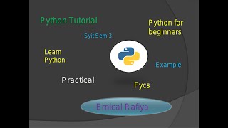 Python tutorial | Lecture 5 | Python Keywords with example | Sybscit | Fycs