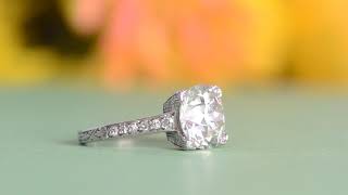 3.49-Carat Diamond Art Deco Engagement Ring