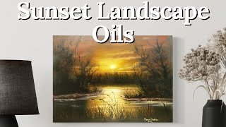 Sunset Landscape Oil Painting | Step by step