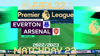 FIFA 23 Everton vs Arsenal | Premier League 22/23 | PS4 | PS5 Full Match