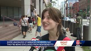 Unionized Starbucks employees say they're excluded from new benefits