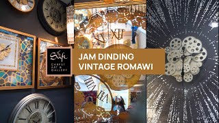 Jam Dinding Vintage Besar Antik Angka Romawi Klasik Eropa