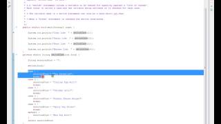 Explain switch case in Java Eclipse Demo