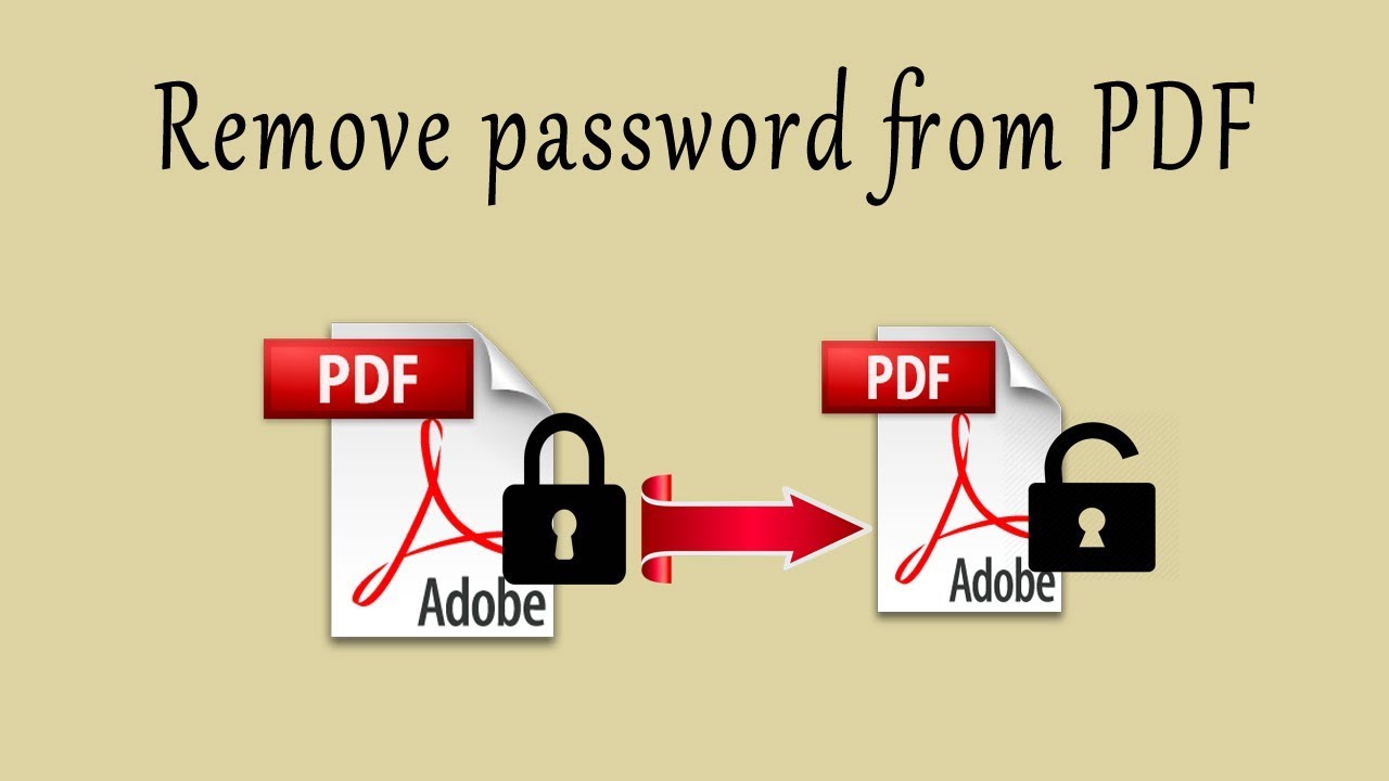 How To Remove Password From A Pdf File - YouTube