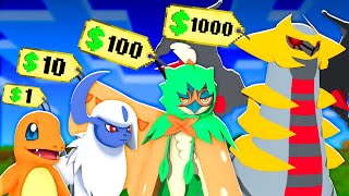 Pokémon de 1$ VS 1000$ en Minecraft Cobblemon!