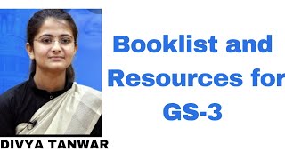 Booklist and resources for GS -3 | Divya tanwar rank (438)| #heavenlbsnaa