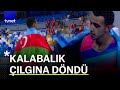 Azerbaycanlı sporcu Türk bayrağını görünce...