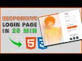 Create Responsive Login Form in HTML and CSS in Minutes! 🤩