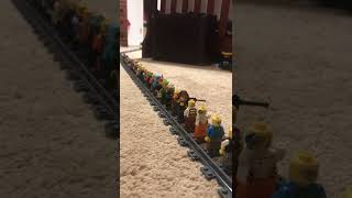 10+ Lego people VS Train! #roadto1k