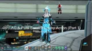 「PSO2」 AC \u0026 FUN Scratch Female Lobby Actions (Part 1) | Phantasy Star Online 2