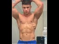 handsome muscular guy showing off his muscle