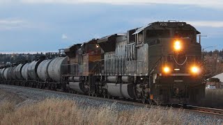 RARE! CP 7020 Veteran unit leading CP freight train departing Brickburn on the Laggan subdivision.