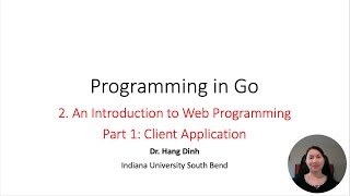 Programming in Go | Web Programming | Part 1