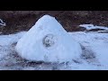 48c surviving arctic winter tundra in a primitive snow hut asmr silent