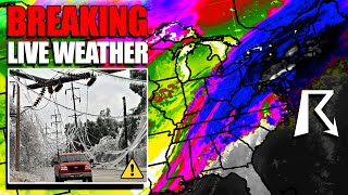 LIVE - Extreme Winter Storm & Tornado Coverage - Storm Chasers On The Ground - Live Weather Channel