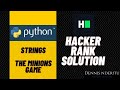 Python Strings - The Minions Game
