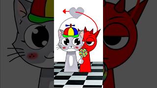 Sprunki Lollipop Cat + Raddy = Loladdy 🩶❤️ Incredibox Sprunki