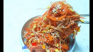 [간단한요리]  뚝딱마수리 #콩나물볶음 10분만에 초간단하게 만드는 법  ##How to make stir-fried bean sprouts in 10 minutes