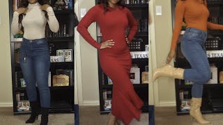 Fall/Winter Fashion Nova & Miss Lola Try On Haul | Dresses, Boots, Jeans, Sweaters