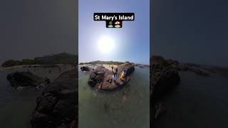 St Mary's Island udupi 👀 🏖️🏝️#travel #malpe #beach #stmarysisland #kapubeach