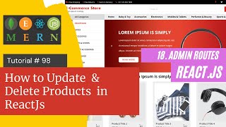 React js Tutorial # 98|How to Update & Delete Products in ReactJs |E-Commerce site