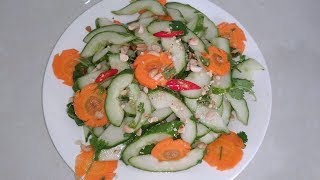 Cách làm nộm dưa chuột giòn ngon không ra nước