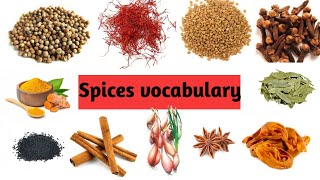 Spices and herbs name/spices vocabulary/common masala jat k name/kids learning videos/