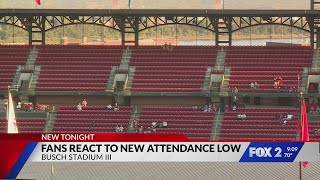 Fans react to record-low attendance at Busch Stadium III