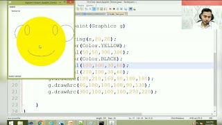 Practical on applet, Design a smiley face using Applet in Java (2023)