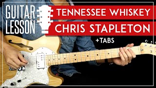 Tennessee Whiskey Guitar Tutorial 🎸 Chris Stapleton Guitar Lesson  |No Capo + 2 Chords + Solo|