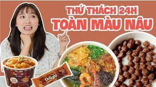 Thử Thách 24h Toàn Màu Nâu | Pít Ham Ăn | #Shorts