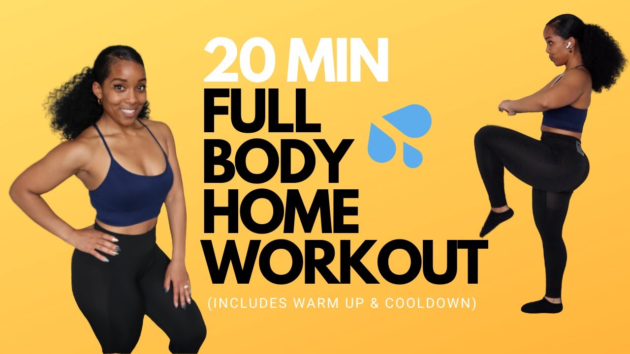 20 MIN FULL BODY HOME WORKOUT (IN REAL TIME) + WARM UP AND COOL DOWN ...