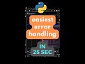 Try Except Exception handling in python | Python tutorials for Beginners