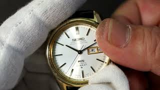 ヴィンテージ KING SEIKO キングセイコー Chronometer HI-BEAT Automatic Day/Date 5626-7040 CAP GOLD $N34-31-5-613