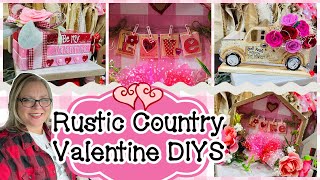 ❤️💕Rustic Country Valentine DIYs ❤️💕|| Dollar Store || Handpainted || Whimsical Decor