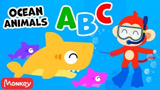 ABC Learning for Toddlers 🐳 ABC Song for Baby 🦈 Monkey Junior Play \u0026 Learn