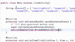 Android Application Development Tutorial 19 Setting up an ArrayAdapter