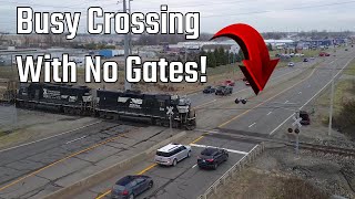 The Busiest Railroad Crossing in Fort Wayne, Indiana!