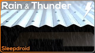 ►10 hours of Real Rain and Thunder on a Tin Roof. Metal roof rain Sounds for Sleeping. Som da chuva