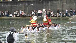 ２０１１年１０月２日印南祭り印南八幡屋台川渡り